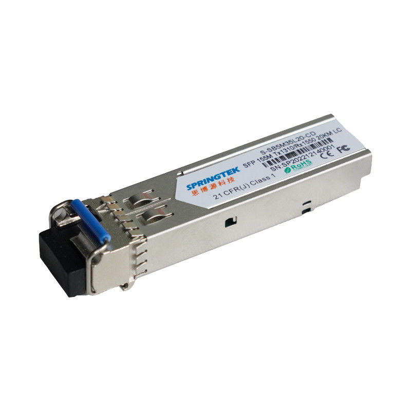 Optischer Transceiver 155Mb/s TX1310nm/RX1550nm LC Verdrahtungshandbuchs 20km BIDI SFP für Inspektions-Faser-Kanal