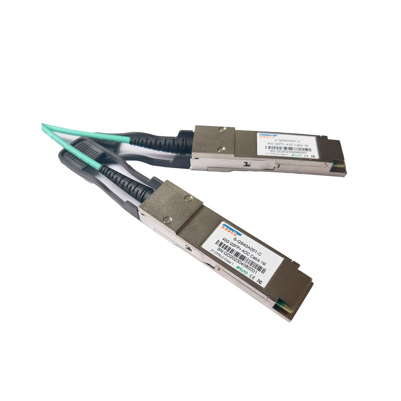 Hochgeschwindigkeits-aktives Lichtleiterkabel Qsfp+ Aoc OM3 1m (33ft) Qsfp 40g Sr4 für Data Center