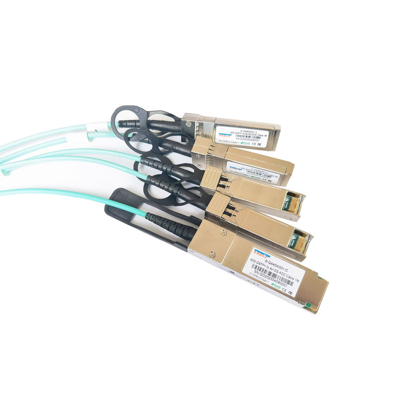 40g Qsfp+ zu Ausbruch 4x10g Sfp+ Aoc verkabelt 1m 3m 5m 100m Ddm Om3 Kabel Faser-aktives optisches Transceiver Sfp Aoc