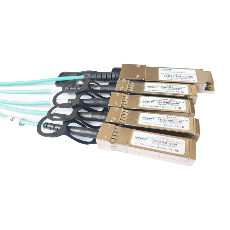 40g Qsfp+ zu Ausbruch 4x10g Sfp+ Aoc verkabelt 7m Ddm Om3 Kabel des Faser-aktives optisches Transceiver-850nm Sfp Aoc