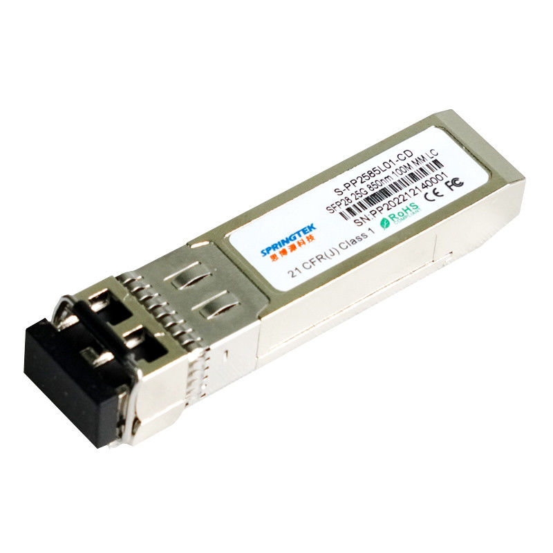 Transceivers SR 100m Faser LC MMF des Brokat-kompatibler 25G SFP28 Transceiver in mehreren Betriebsarten in mehreren Betriebsarten